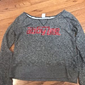 Grey Abby Lee off the shoulder sweatshirt